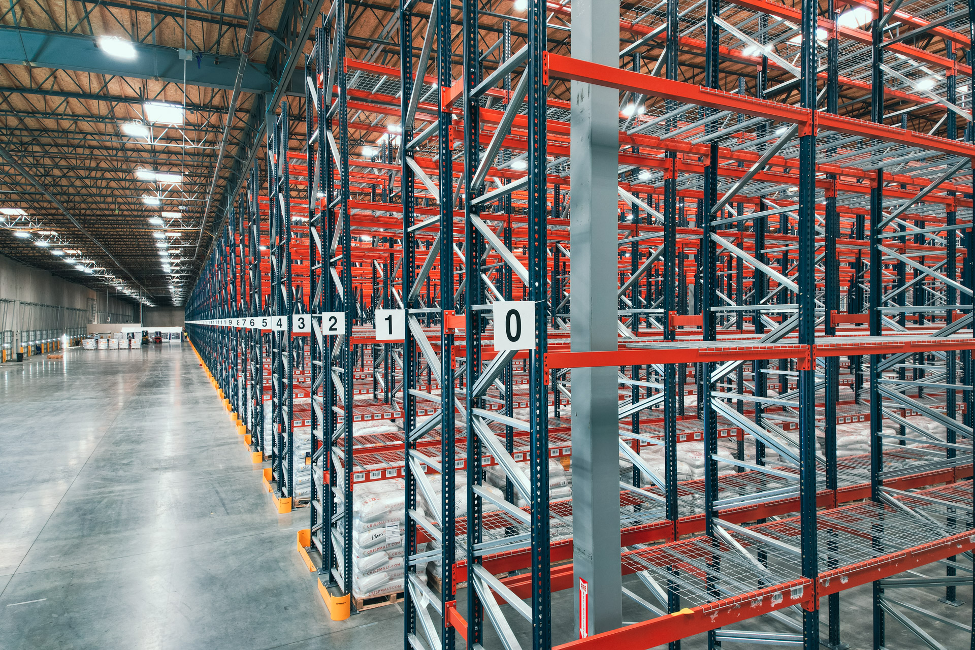 Industrial pallet racking warehouse in St. Augustine Florida