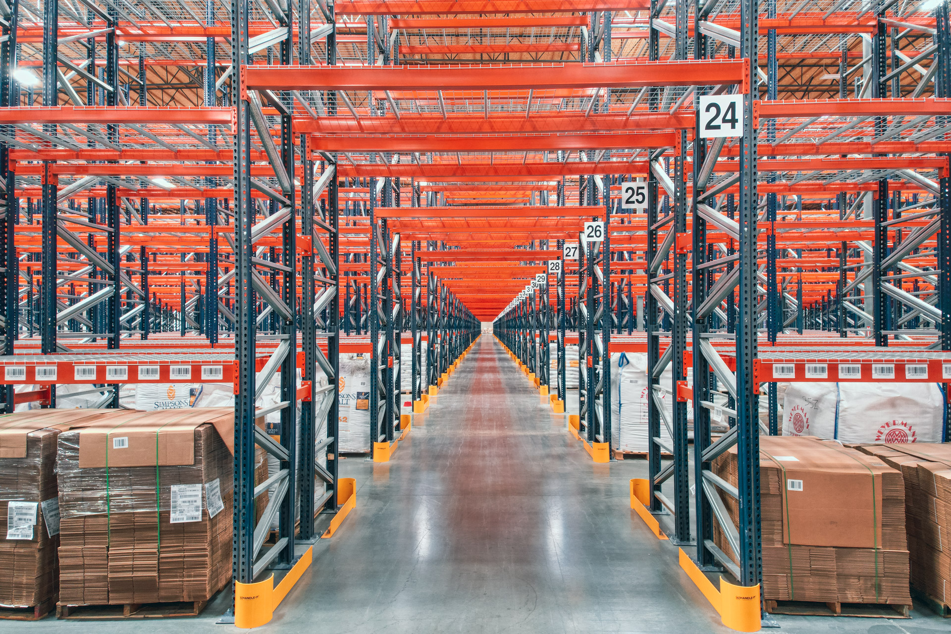 Industrial pallet racking installation in Fernandina Beach warehouse